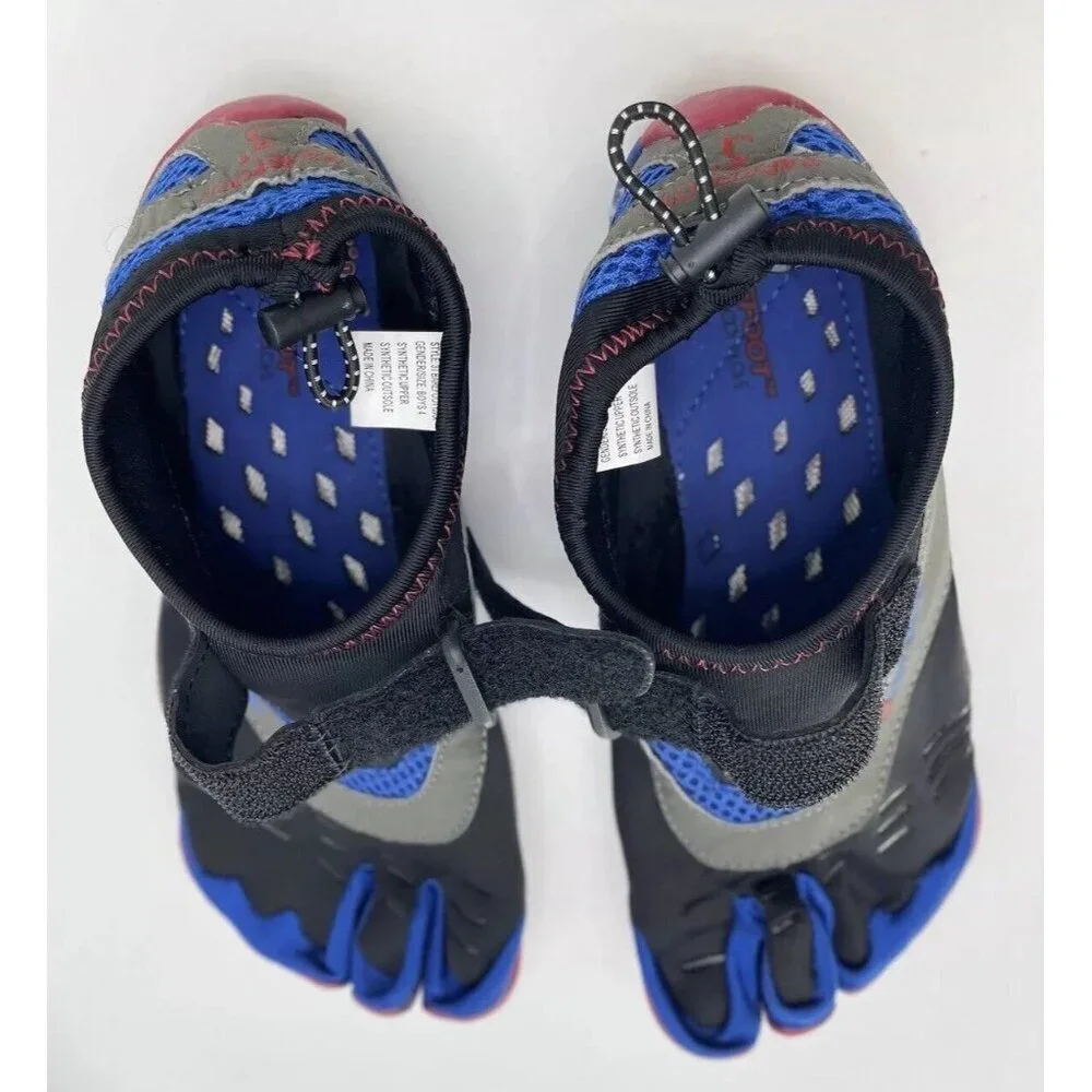 Body Glove 3T Barefoot Cinch Red Blue Black‎ Water Sport Shoes Boys 4